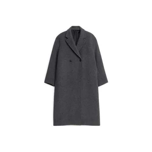 ARKET Темно-серое Женское Пальто