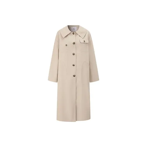 Elva' Island Тренчкот Женский Абрикос