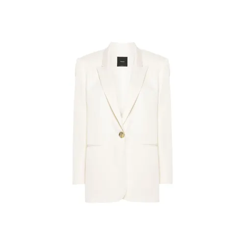 PINKO SS24 Бизнес Костюм Пальто Женское Цвет Слоновая кость