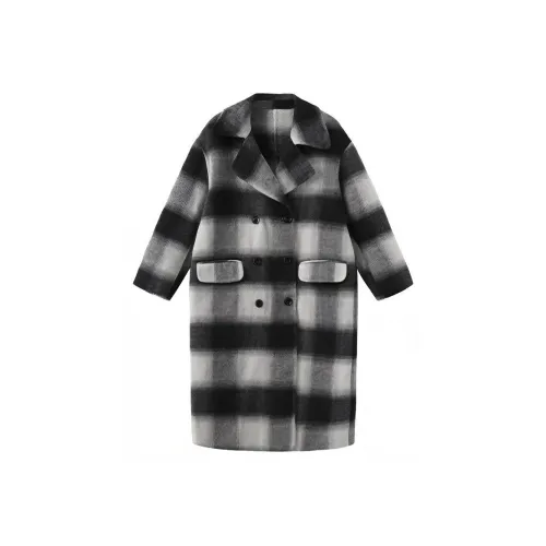 CUBIC Пальто Женское Черное Белое Клетка