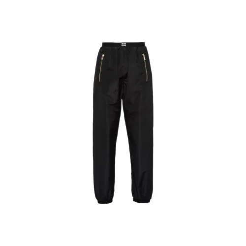 MIU MIU Вязаные спортивные брюки женские черные