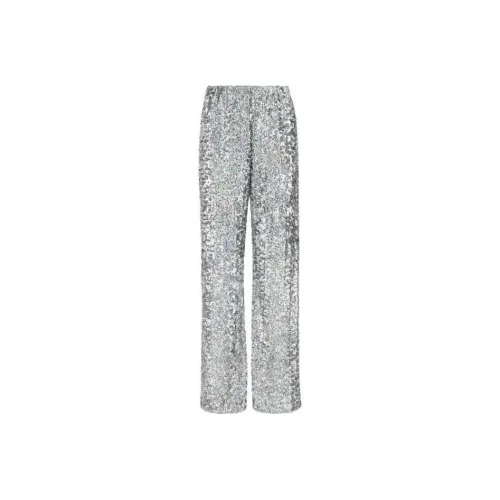 DRIES VAN NOTEN Серебряные Женские Повседневные Брюки