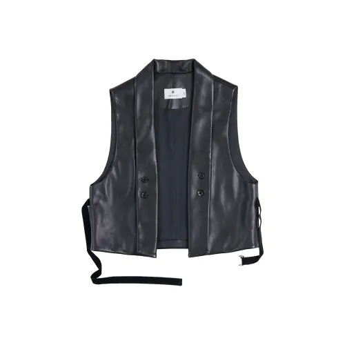 Qian Xiaoqiu Черные Женские Жилеты