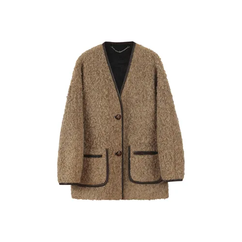 NancyCavally Вельвет Feel Пальто Женское Светло-Коричневый