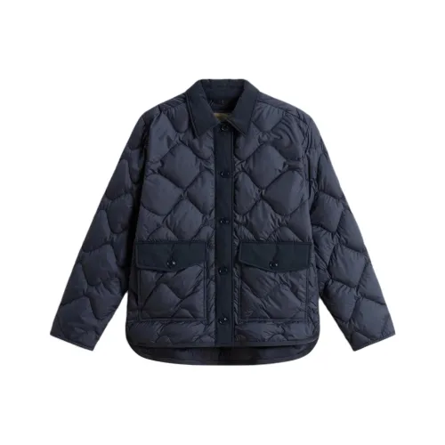 WOOLRICH SS25 Пуховик Женский Синий
