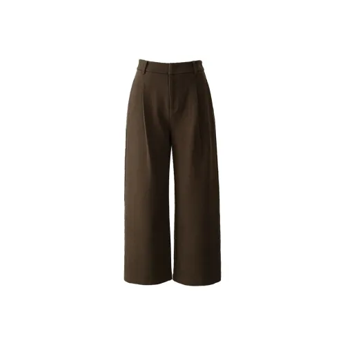 YALIDA Повседневные брюки Женские Какао-коричневый Кофе