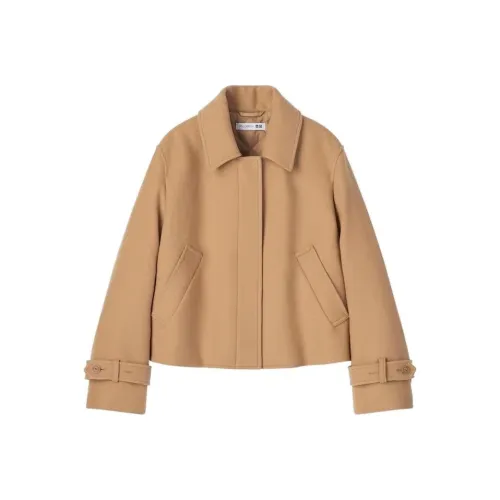 UNIQLO MARNI Co Брендинг Бежевый Женские Короткие пальто