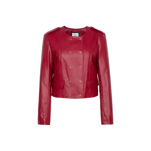 XG Красный Женские Кожаные Куртки