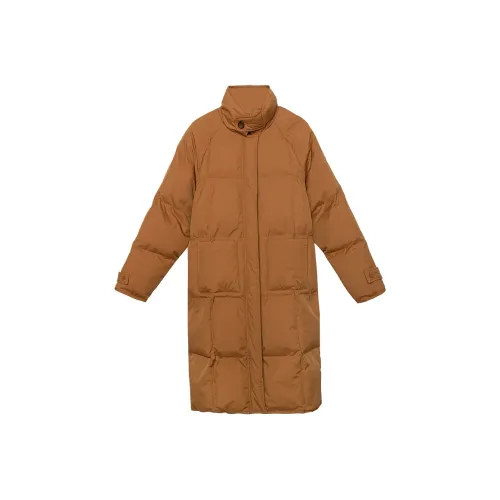 EGGKA Пуховая куртка Женская Кофейного цвета