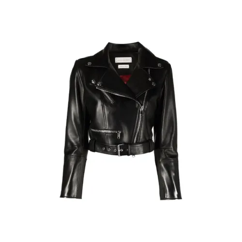 Alexander McQueen Черные Женские Кожаные Куртки