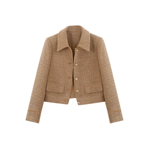 VIMLY Cropped Coat Women's Coffee