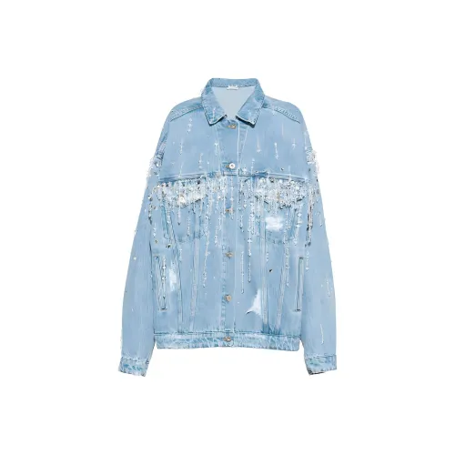 MIU MIU Синий Женские Джинсовые Куртки