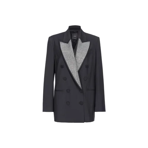 PINKO FW23 Бизнес-костюм Пальто Женское Черное