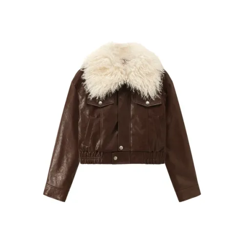 CHUU Cropped Coat Women's Brown