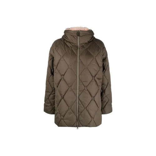 BARBOUR Хлопковый пуховик женский оливково-зеленый