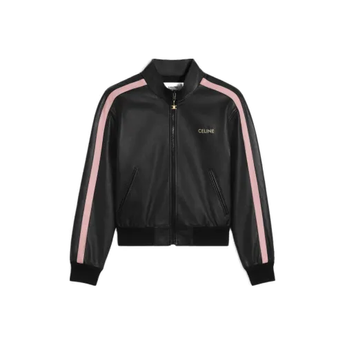CELINE SS24 Кожа Куртка Женская Черная