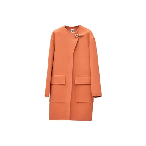 Оранжевые женские бархатные куртки Hermes