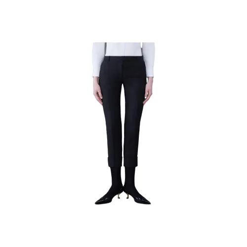 THOM BROWNE· Шерсть Low Шов Cigarette Trousers Повседневные брюки Женские Черный