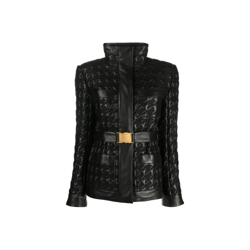 BALMAIN FW22 Кожа Куртка Женская