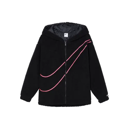 Nike Dragon New Year's Collection Спортивная одежда Бархат Feel Куртка Женская Черная