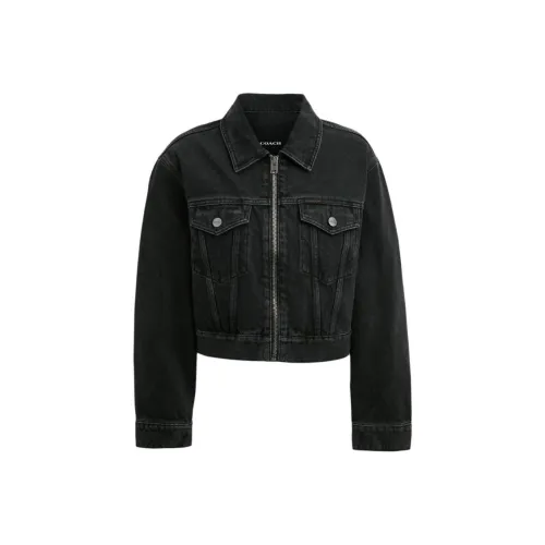 COACH Denim Jacket Women's Black