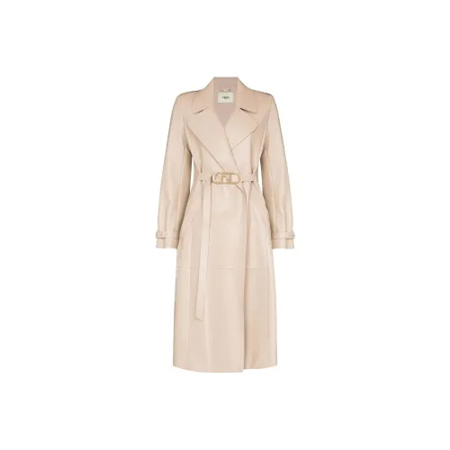 FENDI Хаки Женские Кожаные Куртки