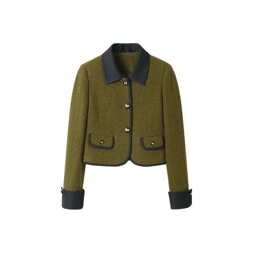 GREEN BELT Укороченное пальто женское цвет яшма