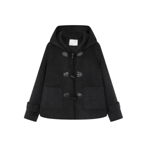 IHIMI Черное Серое Женское Пальто