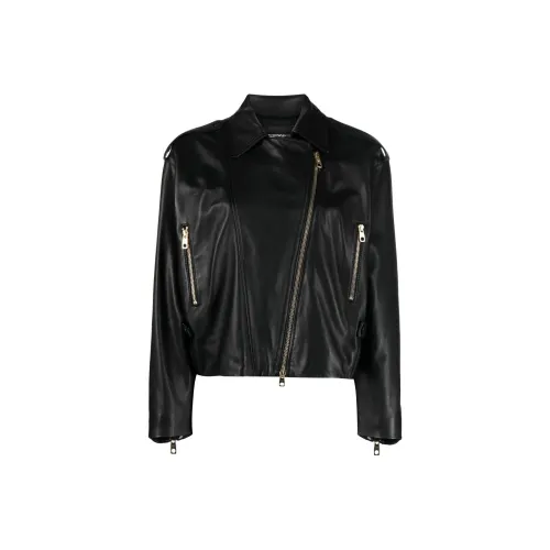 EMPORIO ARMANI Черные Женские Кожаные Куртки