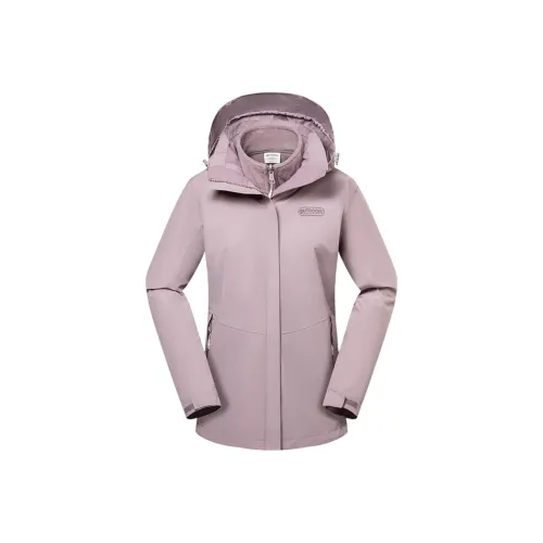 OUTDOOR PRODUCTS Водонепроницаемый и Ветрозащитный для сохранения тепла Ветровка Женская Сиреневого цвета