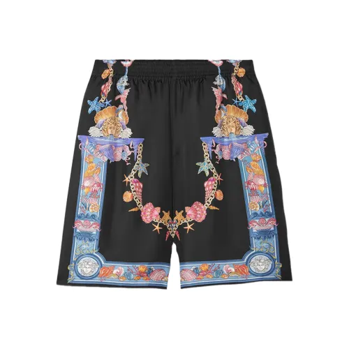 VERSACE Повседневные шорты Мужские Черные
