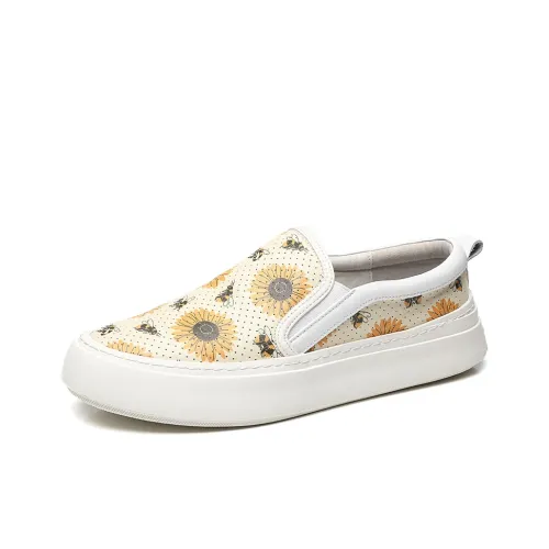 I.30 Скейтборд Кроссовки Мужские Бежевые Желтые