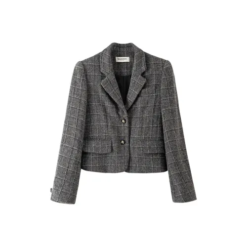 BANANA CICI Бизнес-костюм женский серая клетка