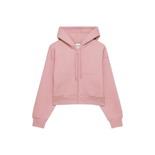 ARITZIA Cozy Sweatfleece Boyfriend Boxy Zip Толстовка Свитшот Женские Tart Розовый