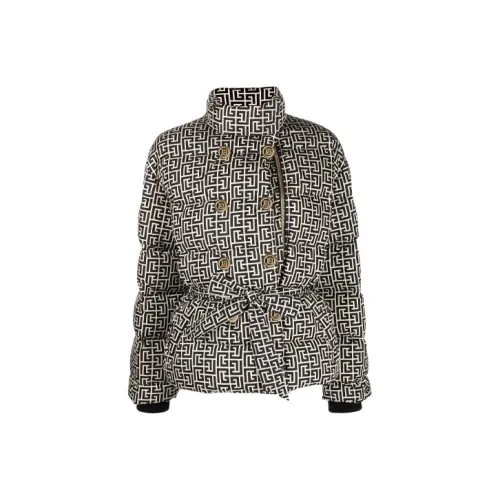 BALMAIN FW21 Хлопковый пуховик женский черный