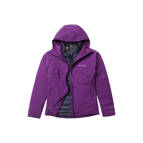 Columbia Водонепроницаемый и Ветрозащитный для сохранения тепла Ветровка Женские Фиолетовый