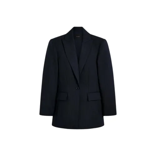 SCANLAN THEODORE Мел Stripe Tailored Куртка Бизнес Костюм Женские Темно-синий Морской синий