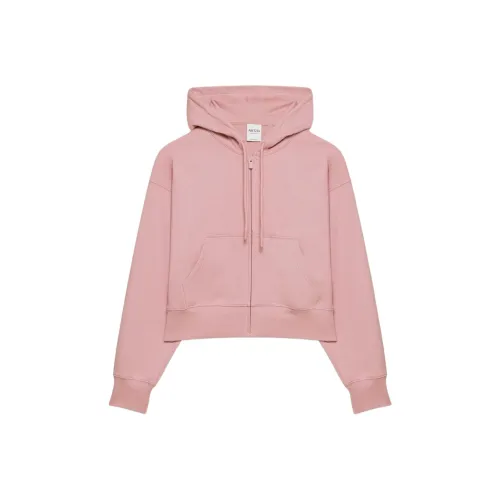 ARITZIA Махровый Sweatfleece Boyfriend Boxy Толстовка на молнии Толстовка Женская Tart Розовый SOUR Розовый