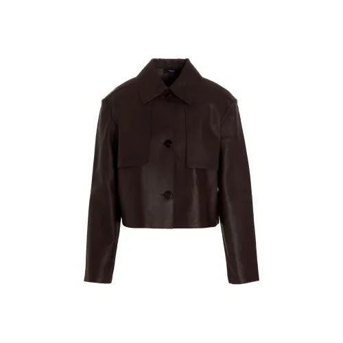 Theory Коричневые Женские Кожаные Куртки