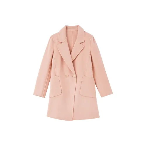 OUNIXUE Розовое Женское Пальто
