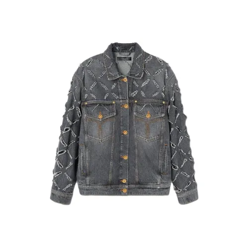 VERSACE Denim Jacket Women's Gray VERSACE Деним Куртка Женская Серый