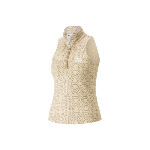 PUMA LUXE SPORT T7 Вязаный топ Женские Жилет Женские Светлый песочный