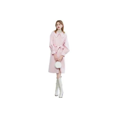 Caroline Розовое Женское Пальто