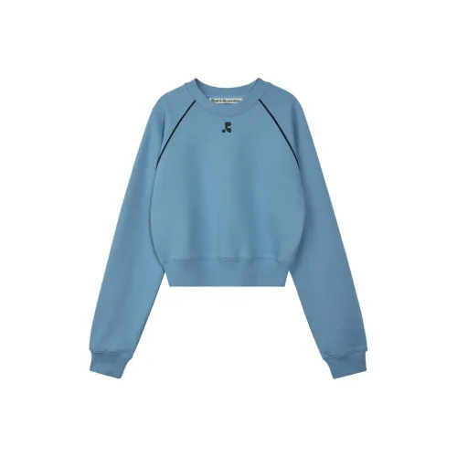 Rest Recreation SS25 Cropped Raglan Свитшот Женский Синий Синий