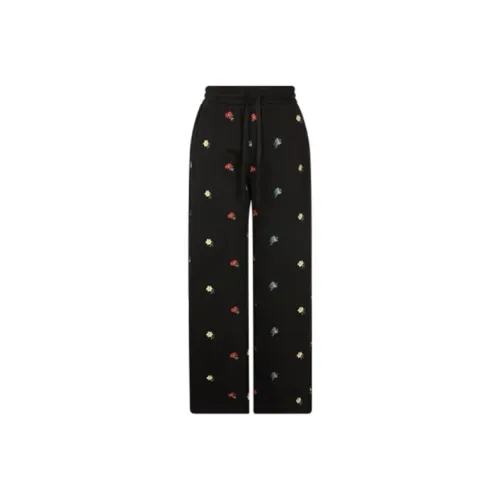 RED VALENTINO Черные Женские Вязаные Спортивные Брюки