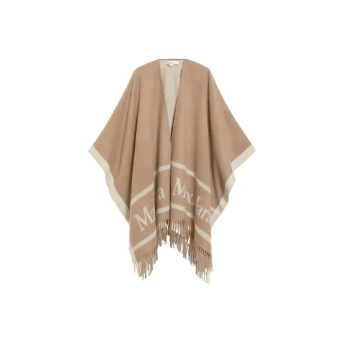 MaxMara Hilde Коллекция Шерстяной Плащ с Кисточками Плащ Женский Коричневый