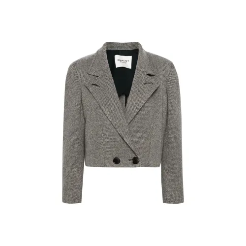 ISABEL MARANT ETOILE FW24 Укороченное пальто женское черное