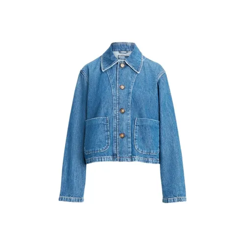 Polo Ralph Lauren SS24 Denim Jacket Women's Washed Blue
