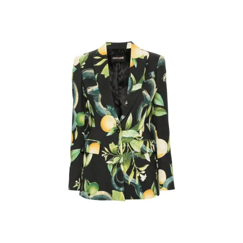 Roberto Cavalli SS24 Бизнес Костюм Пальто Женское Многоцветное