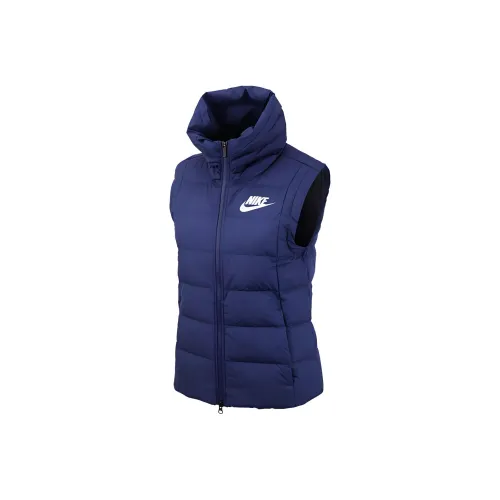 Nike Темно-синий женский пуховый жилет